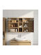 vidaXL Bathroom Mirror Led with Cabinet 106x16cm Transparent