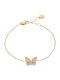 Fossil Women's Steel Gold Plated Bracelet with Zircon 19cm