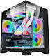 1STPLAYER MV5 Gaming Midi Tower Κουτί Υπολογιστή με Πλαϊνό Παράθυρο και ARGB Φωτισμό Μαύρο