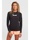 O'Neill Skins UPF 50+ Women Long Sleeve Sun Protection Shirt Black
