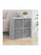 Wooden Storage Drawers with 4 Drawers L59.5xW27xH57cm