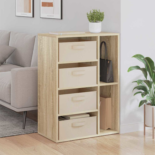 Living Room Display Cabinet Made of Particle Board Oak Sonoma 60x33.5x84cm
