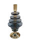 Espiel Metal Candle Holder in Black Colour 12x12x27cm