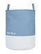 Estia Laundry Basket Fabric 48l with Lid 35x35x50cm Blue