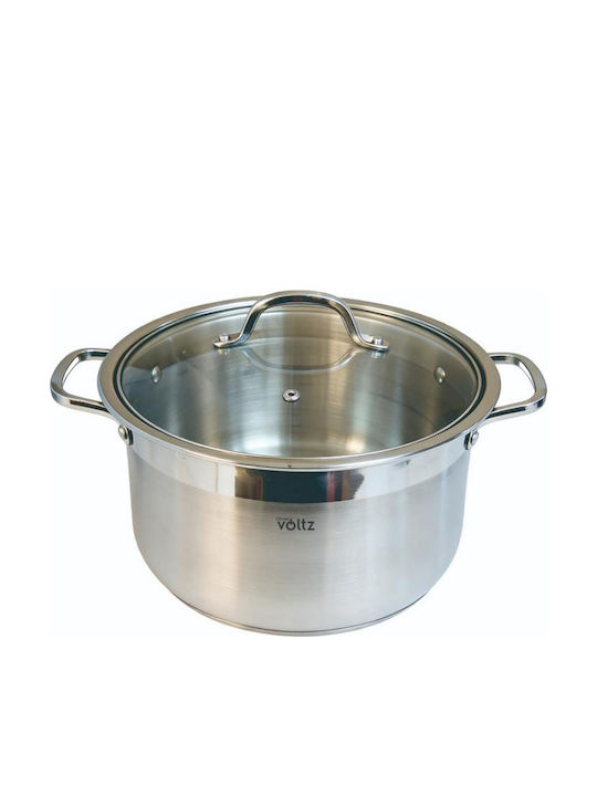 Voltz Voltz Tiefe Rostfreier Stahl Kochtopf 9lt / 24cm