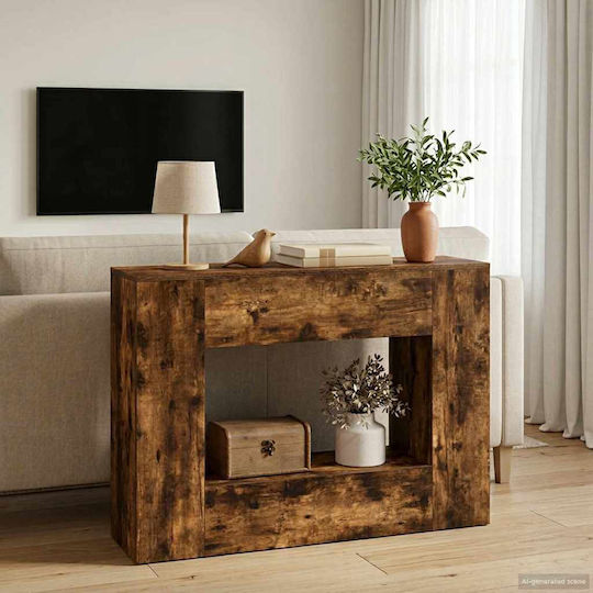 Wooden Console Brown M101xW29xH74cm