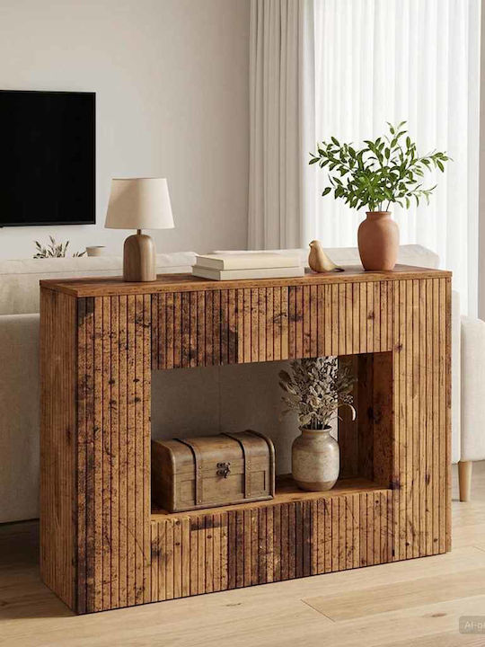 Wooden Console Brown M101xW29xH74cm