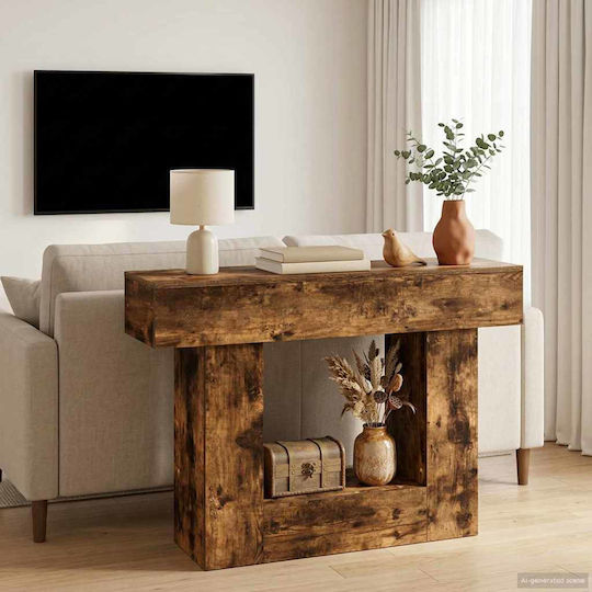 vidaXL Konsolentisch Aus Holzrauch Eiche M101xT30xH74cm