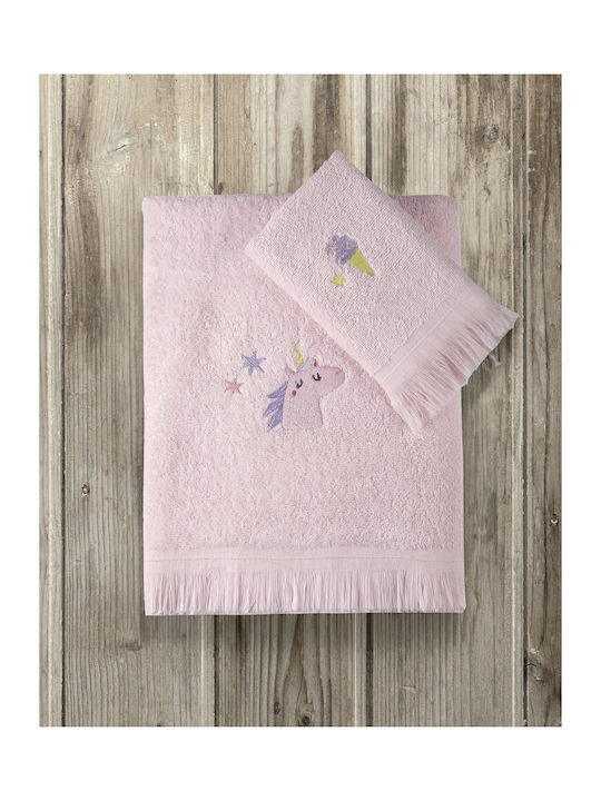 Kocoon Set Babyhandtücher 2 Stück Rosa Gewicht 380gr/m²