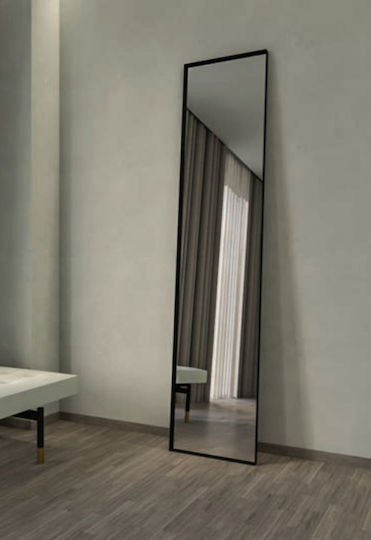 Iron Καθρέπτης με Μαύρο Μεταλλικό Πλαίσιο 200x45cm