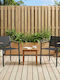 vidaXL Outdoor Chair Metallic Garden Black 2 Pieces 53.5x59x77cm