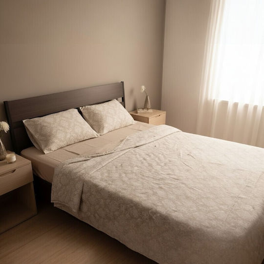 Royal Σετ Μονό 3τμχ 160x270εκ. Damask Beige