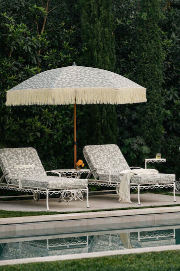White Aluminum Parasol White Aluminum Parasol