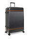 The Chesterfield Brand Large Hard Gray Travel Suitcase with 4 Wheels Height 76cm