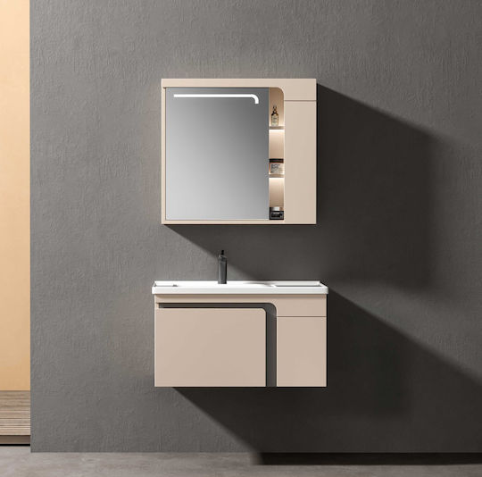 Martin Vanity Unit With Sink & Mirror Cream White