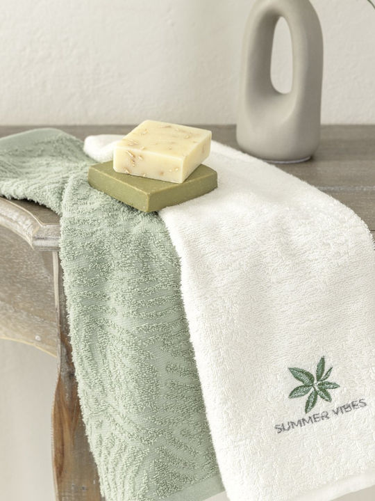 Nima Summer 30x50cm Alb-verde Greutate 400gr/m²