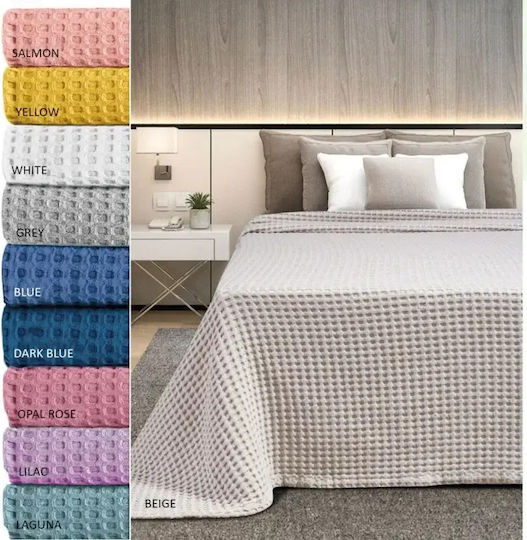Adam Home Одеяло Пике Υπέρδιπло 240x260см Сиво