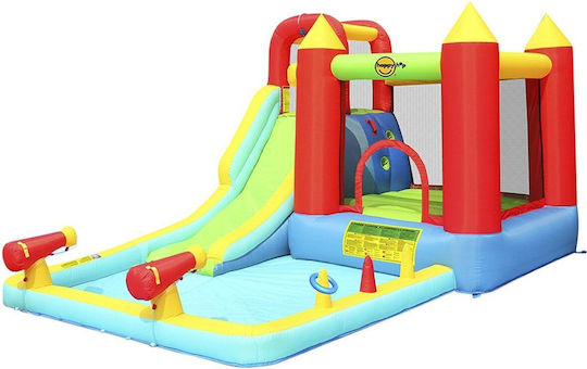Happy Hop Inflatable Jump and Splash with Trampoline and Slide for Ages 3+