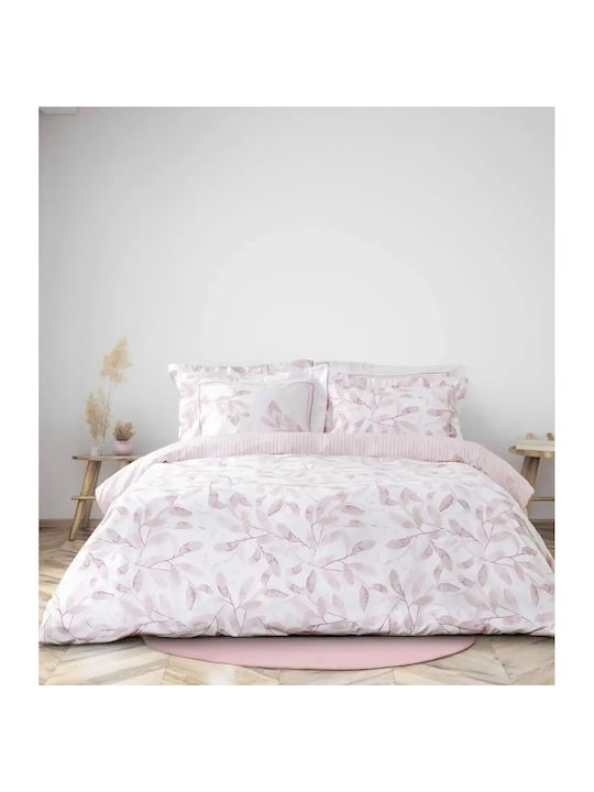 Nima Super-Double Bed Sheets Set 220x260cm Pink 4pcs