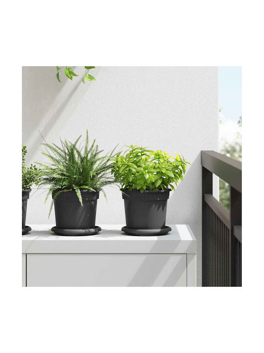 vidaXL Set 6 Ghivece de Flori Din Plastic Negre