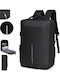 Rucsac Antifurt Pentru Laptop Zola Cu Lacăt Cu Combinație Carcasă Rigidă Încărcare Usb Bandă Reflectorizantă Compartiment Pentru Laptop 45 X 32 X 14 Cm Negru