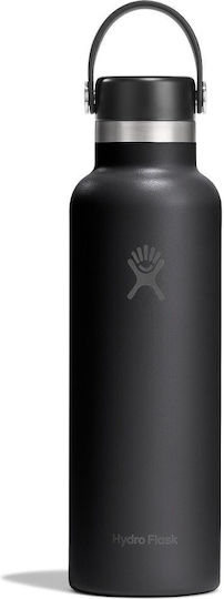 Hydro Flask Standard Mouth Μπουκάλι Θερμός 600ml Black