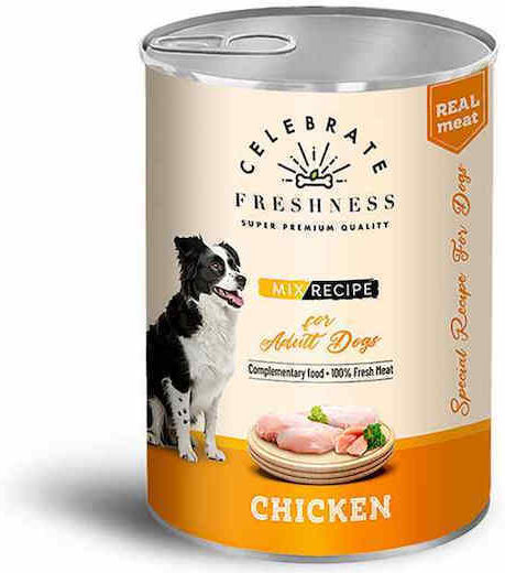 Celebrate Freshness Dog Adult Mix Recipe Chicken In Jelly 400g Complete Balanced Wet Dog Food For Adult Dogs Chicken