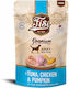 Fisi Dog Adult Grain Free Τόνος Κοτόπουλο & Κολοκύθα 130g Υγρή Τροφή Πρακτικό Φακελάκι Pouch Ειδικά Σχεδιασμένη Τις Καθημερινές Ανάγκες Ενήλικων Σκύλων