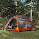 vidaXL Summer Camping Tent Orange for 4 People 355x306x176cm Grey and Orange