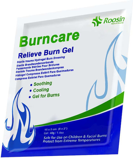 Roosin Burncare Hydrogel Verbrennung Verband Stück 15x5cm für Verbrennungen & Heilung 1 Stück