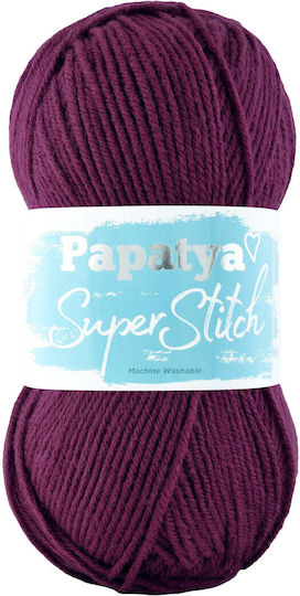 Kamgarn Papatya Super Stitch Νημα Πλεξιματος Col4540 Βυσσινι Ακρυλικο 100gr 200mtr