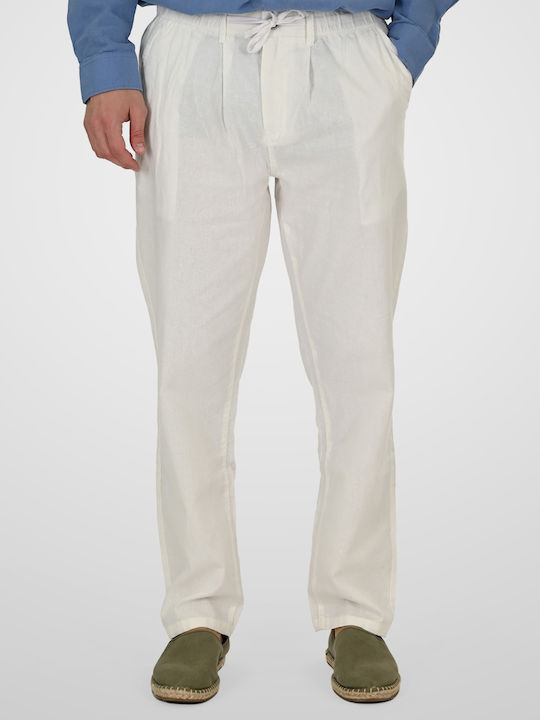 Double Chino Trousers White