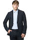 Summer Men’s Suit Jacket with Regular Fit Blue
