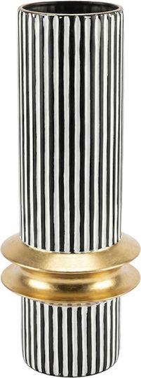 Espiel Espiel Dekorative Bodenvase Metallisch Weiß 15x15xH46cm