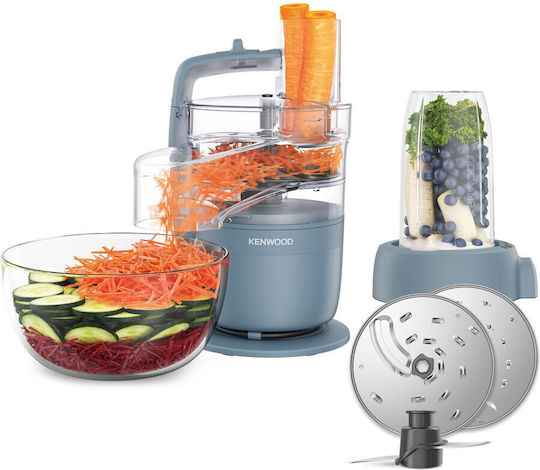 Kenwood Compact Procesoare Alimentare Multifuncțional 650W cu Recipient de 1.3l și Vas Blender Gri