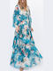 Summer Maxi Dress Turquoise