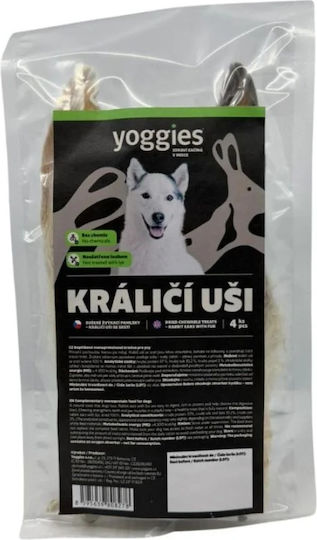 Dried Chewable Snack Rabbit Ear Fur Yoggies 4 Pieces