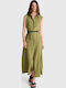 Sommer Midi Damenkleid Grün