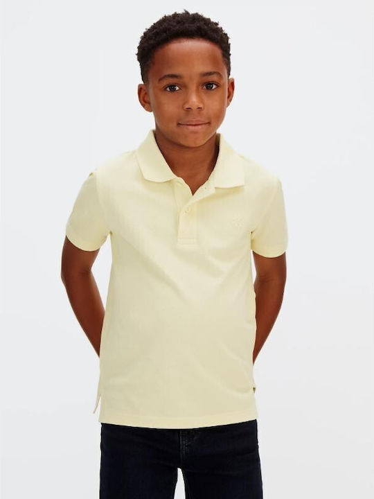 Calvin Klein Παιδικό Polo Κοντομάνικο Κίτρινο