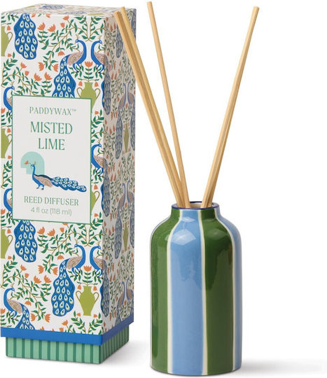 A Dopo Peacock Ceramic Disseminator 118ml Misted Lime Paddywax