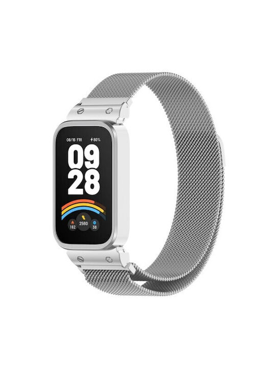 Λουράκι Ανοξείδωτο Ατσάλι Ασημί (Xiaomi Smart Band 9 Active)