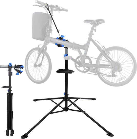 Stand De Reparații Profesional Pentru Bicicletă Zola Reglabil Pe Înălțime 108-190 Cm Prindere Cu Clește 25-55 Mm Greutate Susținută 30 Kg Metal Plastic Negru Albastru
