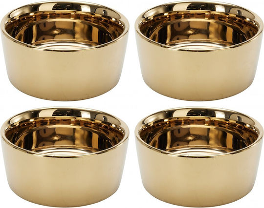 Excellent Houseware Μπωλ Σερβιρίσματος για Ντιπ Στρογγυλό Μεταλλικό Χρυσό 4τμχ