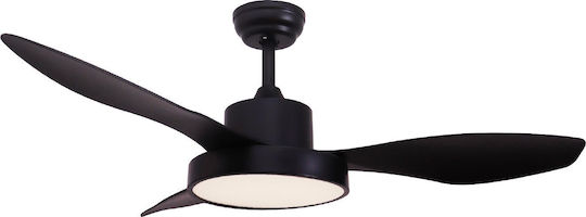 Aca Ceiling Fan 120cm with Light Black