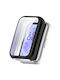 Full Glass Screen Protector Silicone Case in Black Colour for Huawei Band 11