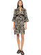 Pink Label Damenbademode Kaftan Pink Label Gelbe Leoparden