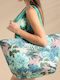 Noidinotte Fabric Green Beach Bag