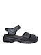 Leather Women's Flat Sandals Black