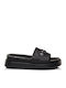 Damen Flache Sandalen Schwarz