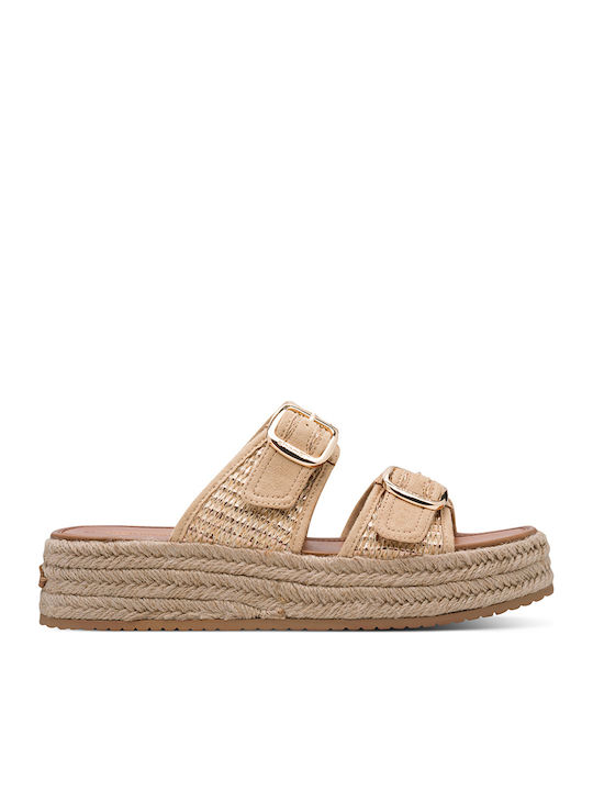 Tamaris Leather Women's Sandals Beige
